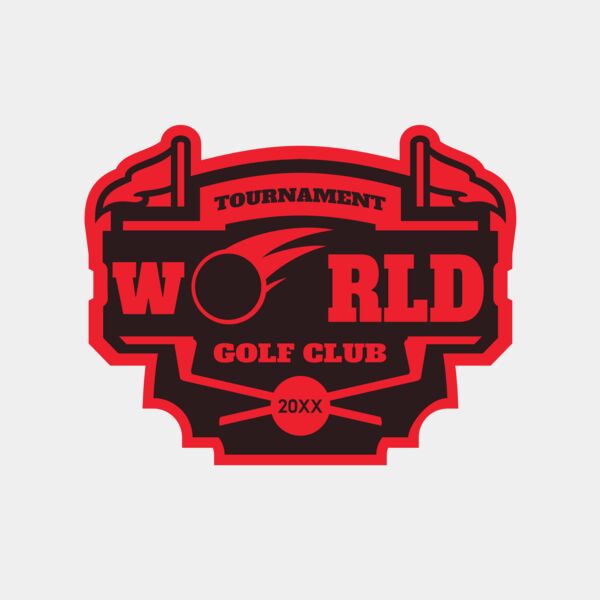 World Tournament Golf club logo template Thumbnail